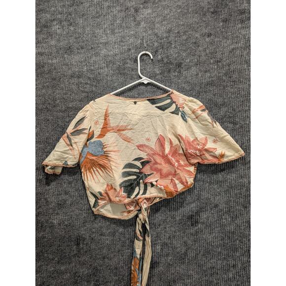 Z & L Women's Multicolor Short Sleebe 100% Viscose Made With Love Tie Top Size S - Picture 8 of 11